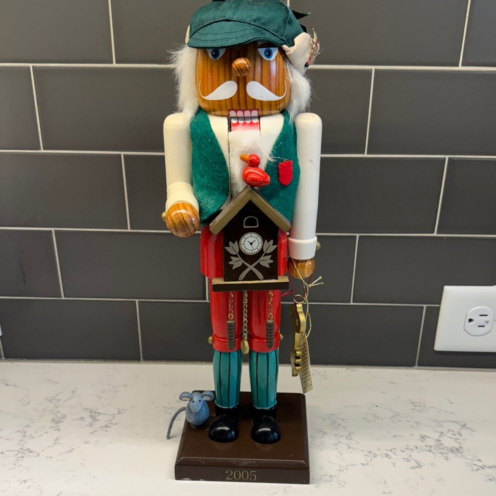 Holiday Nutcracker with Green and Red Details
